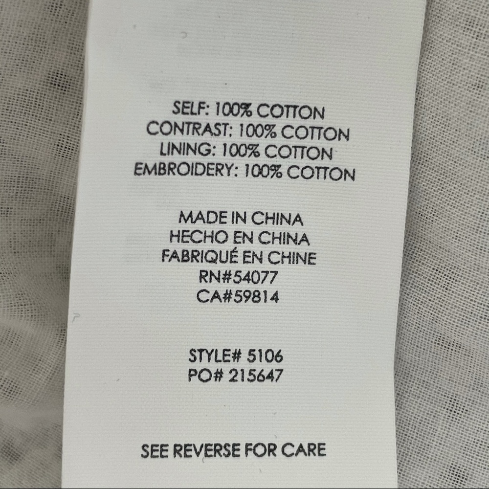 CAbi Lizzie White Eyelet Front Tie Dress #5106 - Picture 9 of 16